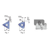 Tungaloy 6913031 | 16IR8RAPI AH8015 8 TPI x 3.18mm Pitch x 9.52mm Circle Diameter x 0.43mm Radius AlTiN Coated Carbide Laydown Threading Insert