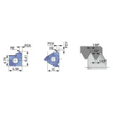 Tungaloy 6784422 | 16IR10ISO AH8015 25.4 TPI x 1.00mm Pitch x 9.52mm Circle Diameter x 0.08mm Radius AlTiN Coated Carbide Laydown Threading Insert
