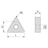 Tungaloy 6787110 | TNMG 232E TF T9225 1/4" Circle Diameter x 0.187" Thickness x 0.433" Edge Length x 0.032" Radius Ti-compound+Al2O3+TiN Coated Carbide Turning Insert