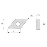 Tungaloy 6950935 | DNMG 430.5 TSF AH8015 1/2" Circle Diameter x 0.187" Thickness x 0.610" Edge Length x 0.008" Radius AlTiN Coated Carbide Turning Insert