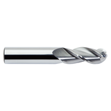 M.A. Ford 138B18751 | 3/16" Diameter x 3/16" Shank x 5/8" LOC x 2-1/2" OAL x 3/32" Radius x 36 Degree Helix Angle 3 Flute Uncoated Carbide 138B Ball Nose End Mill