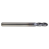 M.A. Ford 14025000C | 1/4" Diameter x 1/4" Shank x 3/4" LOC x 2-1/2" OAL x 1/8" Radius x 30 Degree Helix Angle 4 Flute TiCN Coated Carbide 140 Ball Nose End Mill