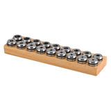 Techniks 04547MS | 6.00mm - 25.00mm Shank x 1.00mm Increment ER40 Bearing steel Collet Set - 14pcs