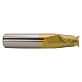 M.A. Ford 16437500T | 3/8" Diameter x 3/8" Shank x 5/8" LOC x 2.000" OAL x 30 Degree Helix Angle 2 Flute TiN Coated Carbide 164 Stub Square End Mill