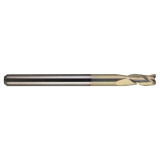 M.A. Ford 16912500R.005F | 1/8" Diameter x 1/8" Shank x 1/4" LOC x 1-1/2" OAL x 0.005" Radius x 30 Degree Helix Angle 3 Flute Fordlube Coated Carbide 169 Stub Corner Radius End Mill
