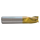 M.A. Ford 16962500T | 5/8" Diameter x 5/8" Shank x 3/4" LOC x 3.000" OAL x 30 Degree Helix Angle 3 Flute TiN Coated Carbide 169 Stub Square End Mill