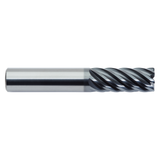 M.A. Ford 18010006B | 1" Diameter x 1.000" Shank x 1.000" LOC x 4.000" OAL x 0.060" Radius x 38 Degree Helix Angle 7 Flute ALtima Blaze Coated Carbide 180 Corner Radius End Mill