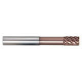 M.A. Ford 38037512N4AX | 3/8" Diameter x 3/8" Shank x 3/4" LOC x 1-1/2" Neck Length x 3.000" OAL x 0.015" Radius x 37 Degree Helix Angle 9 Flute ALtima Xtreme Coated Carbide 380N Corner Radius End Mill