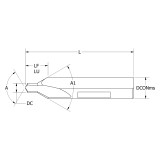Keo 906-000-142 | 0.219" Diameter x 0.500" Shank x 0.517" Functional Length x 3.000" OAL x 60 Degree Angle 2 Flute Uncoated HSS Combination Drill & Countersink