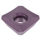 Seco Tools 10321782 | SEEX09T3AFN-M05 0.375" Circle Diameter x 0.156" Thickness x 0.012" Radius x 20 Degree Clearance Angle 4 Edge Count PVD Coated MP2051 Grade Carbide Milling Insert