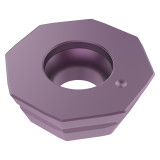 Seco Tools 10325106 | OOEW0605ZZSR-D20 0.622" Circle Diameter x 0.219" Thickness x 0.024" Radius x 18 Degree Clearance Angle 8 Edge Count PVD Coated MH1051 Grade Carbide Milling Insert