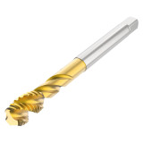Seco Tools 10280341 | T32-R40N09C95-7/16-20-21R 0.438" Thread Diameter x 0.323" Shank x 0.132" Tap Length 3 Flute TiAIN+TiN Coated HSS-E Cylindrical T32 Spiral Flute Tap