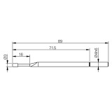 Fowler 54-199-511-0 | 3.00mm Diameter x 89.00mm Length Barrel Shaped Probe