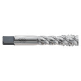 YG1 T7406182 | UNF #4 - 48 Size x 0.276" Thread Length x 0.141" Shank x 2.000" OAL x 50 Degree Helix Angle H2 Bottoming Chamfer 3 Flute Bright Coated HSS T7406 Spiral Flute STI Tap