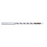 Mikron Tool 2.CD.150355.IC | CrazyDrill Cool SST-Inox 1.00 - 6.35mm Diameter Range x 6.00mm Shank x 53.25mm LOC x 108.00mm OAL 2 Flute eXedur SNP Coated Pilot Drill