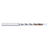 Mikron Tool 2.CD.100285.ATC | CrazyDrill Cool Titanium 1.00 - 6.35mm Diameter Range x 4.00mm Shank x 28.50mm LOC x 80.00mm OAL 2 Flute eXedur SNP Coated Pilot Drill