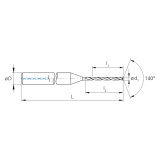 Mikron Tool 2.CD.100325.CA | CrazyDrill Cool 0.75 - 6.00mm Diameter Range x 6.00mm Shank x 32.50mm LOC x 86.50mm OAL 2 Flute Uncoated Pilot Drill