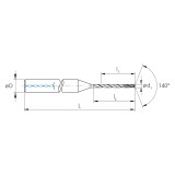 Mikron Tool 2.CD.100355.CS | CrazyDrill Cool 0.75 - 6.00mm Diameter Range x 6.00mm Shank x 35.50mm LOC x 91.00mm OAL 2 Flute eXedur RI/RIP Coated Pilot Drill