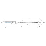 Mikron Tool 2.CD.300160.XL | CrazyDrill Cool XL 1.00 - 6.00mm Diameter Range x 4.00mm Shank x 48.00mm LOC x 92.00mm OAL 2 Flute eXedur SL Coated Pilot Drill