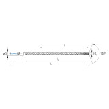 Mikron Tool 2.CD.400265.XL | CrazyDrill Cool XL 2.00 - 6.00mm Diameter Range x 4.00mm Shank x 106.00mm LOC x 153.00mm OAL 2 Flute eXedur SL Coated Pilot Drill