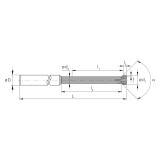 Mikron Tool 2.BC.05140090.1 | CrazyMill Chamfer 0.009" Size x 0.055" Head Diameter x 0.157" Shank x 0.354" LOC x 2.360" OAL 4 Flute eXedur RIP Coated Back Chamfer Tool