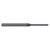 Harvey Tool 750410-C3 | 0.010" Cutter Diameter x 0.050" LOC x 1/8" Shank x 2-1/2" OAL 3 Flute C3 Coated Carbide Miniature Ball End Mill