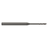 Harvey Tool 750420 | 0.020" Cutter Diameter x 0.100" LOC x 1/8" Shank x 2-1/2" OAL 3 Flute Uncoated Carbide Miniature Ball End Mill