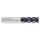 Colton Industrial Tools 63061 | 1/8" Diameter x 1/8" Shank x 1/2" LOC x 1-1/2" OAL x 0.020" Radius 4 Flute AlTiN Coated Carbide Corner Radius End Mill