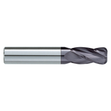 Garr Tool 30884 | 16.00mm Diameter x 16.000" Shank x 19.00mm LOC x 75.00mm OAL x 4.000" Radius x 30 Degree Helix Angle 4 Flute Corner Radius End Mill