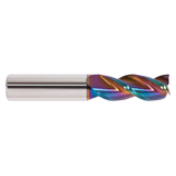Garr Tool 39749 | 12.00mm Diameter x 12.000" Shank x 26.00mm LOC x 75.00mm OAL x 38 Degree Helix Angle 3 Flute MAYURA Coated Square End Mill