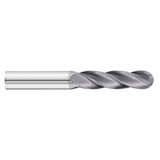 Fullerton Tool 30078 | 5/16" Diameter x 5/16" Shank x 1" LOC x 4" OAL 4 Flute TiAlN Solid Carbide Ball End Mill