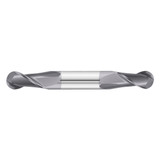 Fullerton Tool 12426 | 1/16" Diameter x 1/8" Shank x 3/16" LOC x 2" OAL 2 Flute TiAlN Solid Carbide Ball End Mill