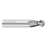 Fullerton Tool 38530 | 1/2" Diameter x 1/2" Shank x 3/4" LOC x 3" OAL 2 Flute Uncoated Solid Carbide Ball End Mill