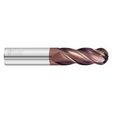 Fullerton Tool 35047 | 1/2" Diameter x 1/2" Shank x 1-1/4" LOC x 3" OAL 4 Flute FC20 Solid Carbide Ball End Mill
