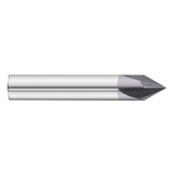 Fullerton Tool 36082 | 60-degree 1/4" x 2-1/2" Solid Carbide TiAlN Chamfer Mill