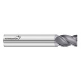 Fullerton Tool 34353 | Intimidator Series 3/8" Diameter, 1/2" Length of Cut, 3/8" Shank, 0.020" Chamfer, 2-1/2" Overall Solid Carbide FC18 Coated Corner Chamfer End Mill