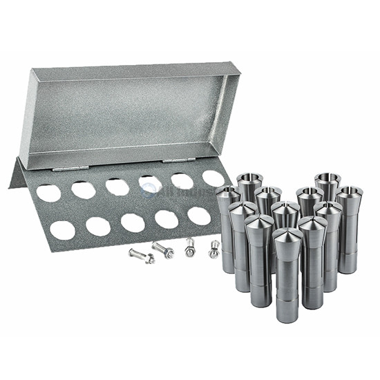 All Industrial 41090 | 12pc R8 Collet Set 3mm to 22mm for Bridgeport ...