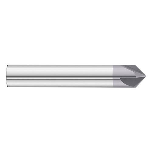 Fullerton Tool 92851 | 90-degree 4.00mm x 50.00mm Solid Carbide TiAlN Chamfer Mill