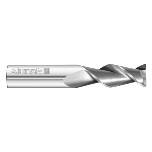 Fullerton Tool 38601 | 1/4" Diameter x 1/4" Shank x 1" LOC x 2-1/2" OAL 2 Flute Uncoated Solid Carbide Radius End Mill