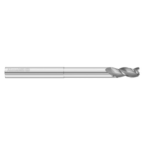 Fullerton Tool 27327 | 8mm Diameter x 8mm Shank x 20mm LOC x 100mm OAL 3 Flute Uncoated Solid Carbide Radius End Mill