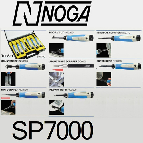 Noga SP7700 | 7pc Complete Deburring Tool Set in Plastic Case