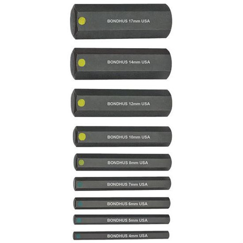 Bondhus 33298 | 2" 4-17mm Socket Bit Set without Sockets