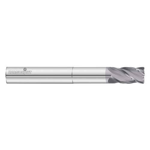 Fullerton Tool 34204 | 1/2" Diameter x 1/2" Shank x 3/4" LOC x 4" OAL 4 Flute FC18 Solid Carbide Radius End Mill