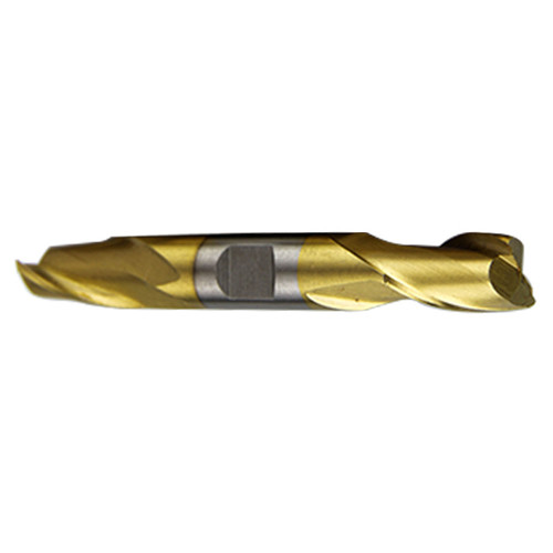 All Industrial 14208 | 1/4" X 3/8" X 1/2" TIN HSS 2 FLUTE DOUBLE END MILL C.C. All Industrial 14208 | 1/4" X 3/8" X 1/2" TIN HSS 2 FLUTE DOUBLE END MILL C.C.