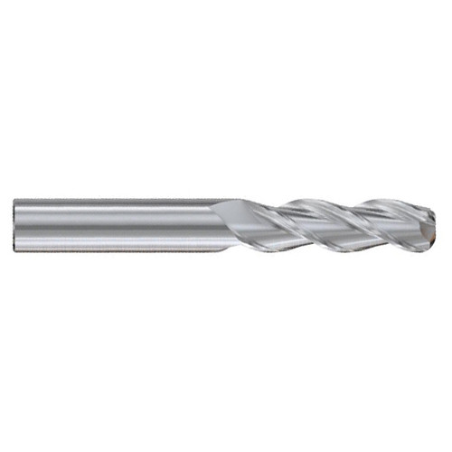 YG1 E5G97902 | 1/8" (R 0.01) Diameter x 1/8" Shank x 3/8" LOC x 1-1/2" OAL Alu-Power H-37 3 Flute High Performance Carbide Corner Radius End Mill