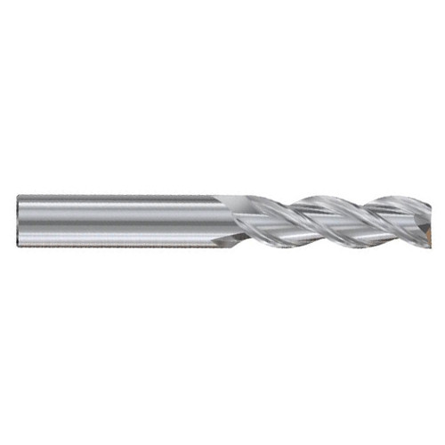 YG1 JAG95909 | 3/8" Diameter x 3/8" Shank x 2" LOC x 4" OAL Alu-Power H-37 3 Flute Coated High Performance Carbide Square End Mill