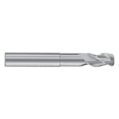 YG1 JAG98972 | 1" (R 0.12) Diameter x 1" Shank x 1-1/4" LOC x 5" OAL Alu-Power Neck H-37 3 Flute Coated High Performance Carbide Corner Radius End Mill