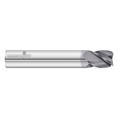 Fullerton Tool 92433 | 8mm Diameter x 8mm Shank x 12mm LOC x 50mm OAL 4 Flute FC18 Solid Carbide Radius End Mill