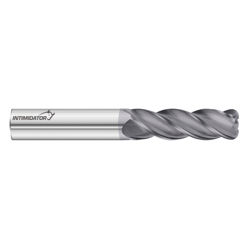 Fullerton Tool 34244 | 1/2" Diameter x 1/2" Shank x 2" LOC x 4" OAL 4 Flute FC18 Solid Carbide Radius End Mill