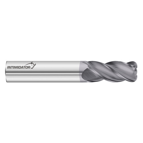 Fullerton Tool 34406 | 1/4" Diameter x 1/4" Shank x 3/4" LOC x 2-1/2" OAL 4 Flute FC18 Solid Carbide Radius End Mill